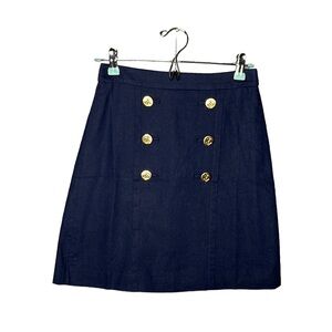 NWOT J. Crew Factory Navy Blue Skirt Size 00‎